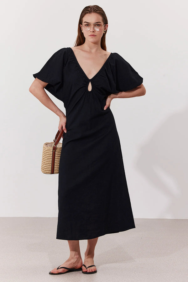 Gottex Beach Life Terra Puff Sleeve Midi Dress