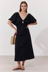 Gottex Beach Life Terra Puff Sleeve Midi Dress