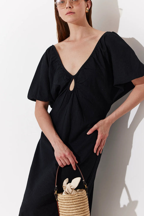 Gottex Beach Life Terra Puff Sleeve Midi Dress