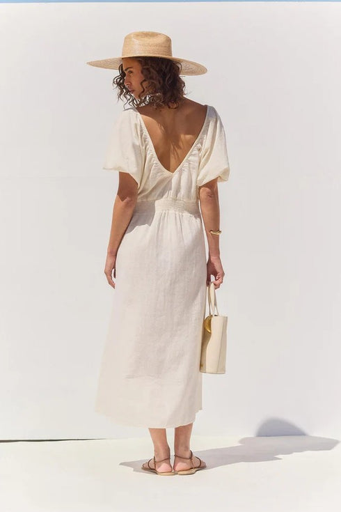 Gottex Beach Life Terra Puff Sleeve Midi Dress