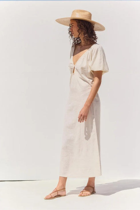 Gottex Beach Life Terra Puff Sleeve Midi Dress