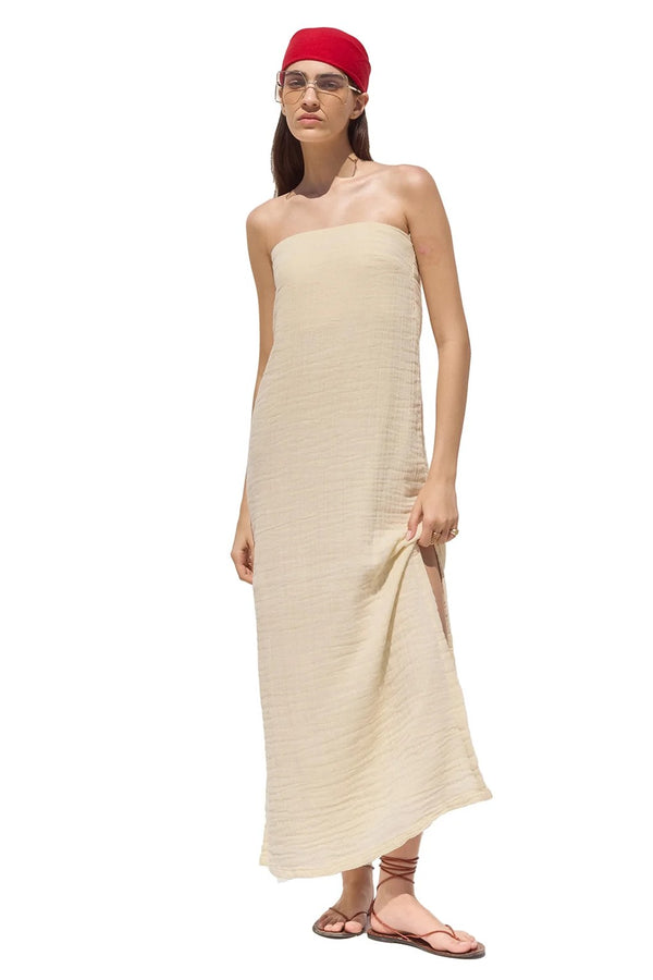 Gottex Beach Life Cloudshore Bandeau Midi Dress