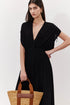 Gottex Beach Life Solena Crêpe V Neck Open Back Midi Dress
