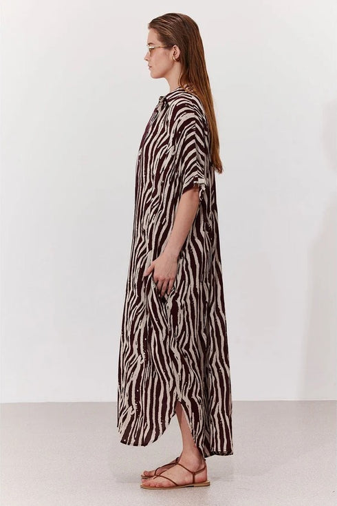 Gottex Beach Life Solena Printed Crêpe Oversized Shirt Dress