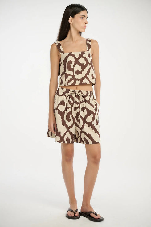 Gottex Beach Life Resort Geo Drift Square Neck Crop Top