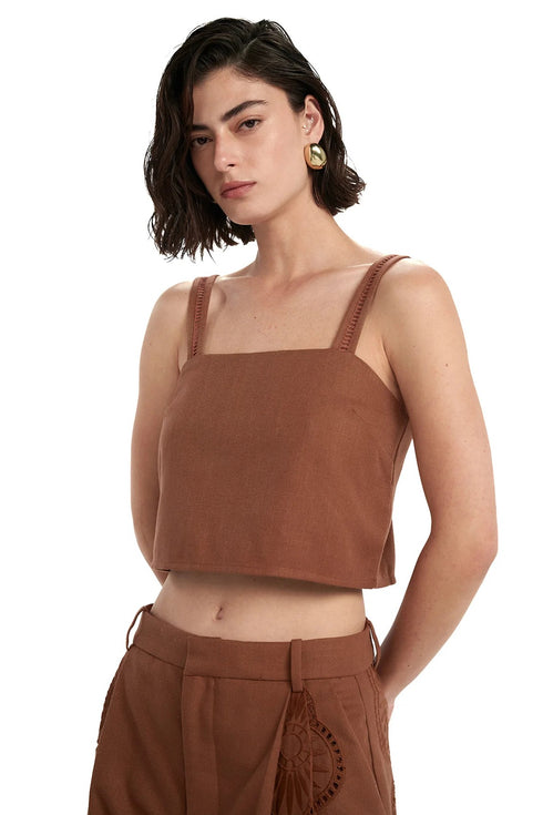 Gottex Beach Life Resort Embroidered Crop Top