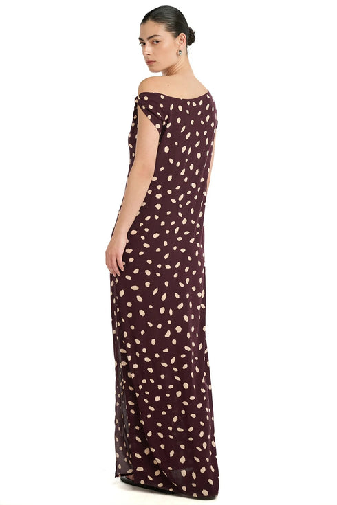Gottex Beach Life Resort Pebble One Shoulder Midi Dress