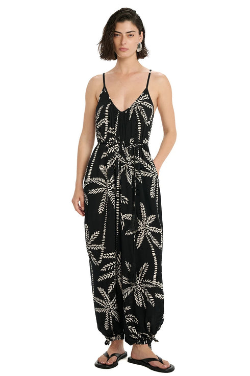 Gottex Beach Life Resort Palm Balloon Pant Jumpsuit