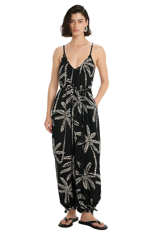 Gottex Beach Life Resort Palm Balloon Pant Jumpsuit
