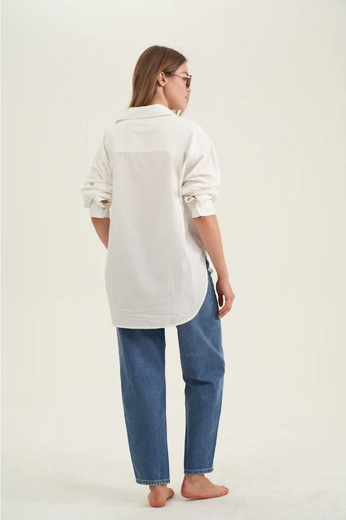 Gottex Beach Life Oversized Cotton Button-Down Shirt