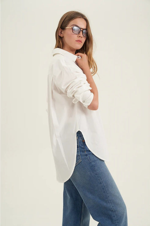 Gottex Beach Life Oversized Cotton Button-Down Shirt