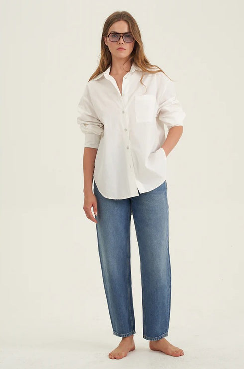 Gottex Beach Life Oversized Cotton Button-Down Shirt