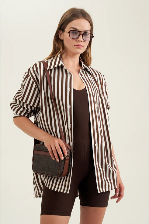 Gottex Beach Life Oversized Cotton Button-Down Shirt