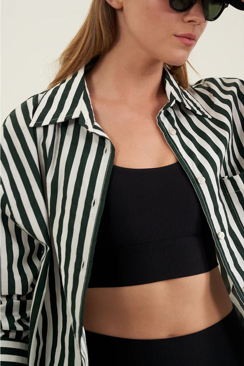 Gottex Beach Life Oversized Cotton Button-Down Shirt