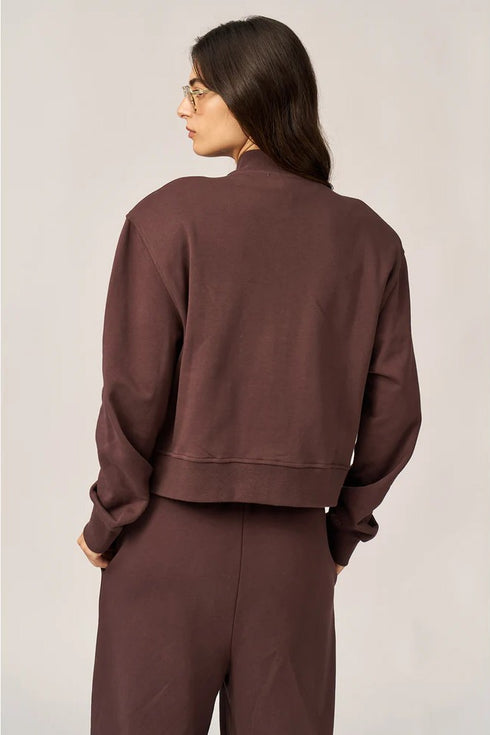 Gottex Beach Life Cozy Coast Airport Bomber Sweatshirt