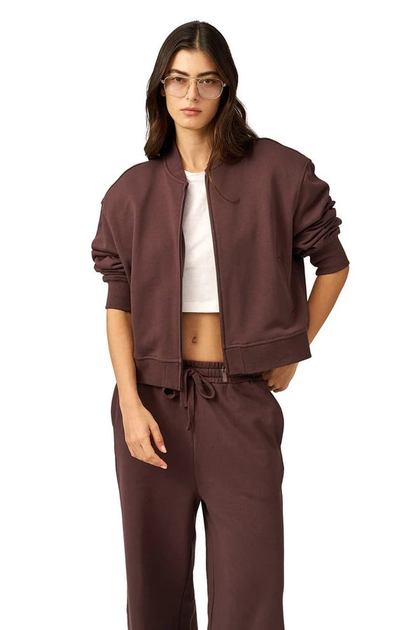 Gottex Beach Life Cozy Coast Airport Bomber Sweatshirt