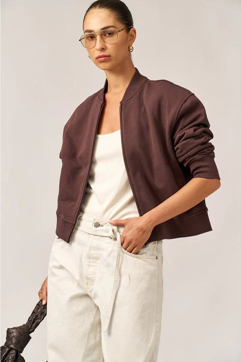 Gottex Beach Life Cozy Coast Airport Bomber Sweatshirt
