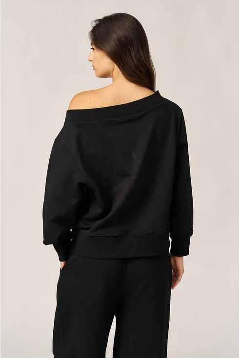 Gottex Beach Life Cozy Coast Airport Off the Shoulder Sweatshirt