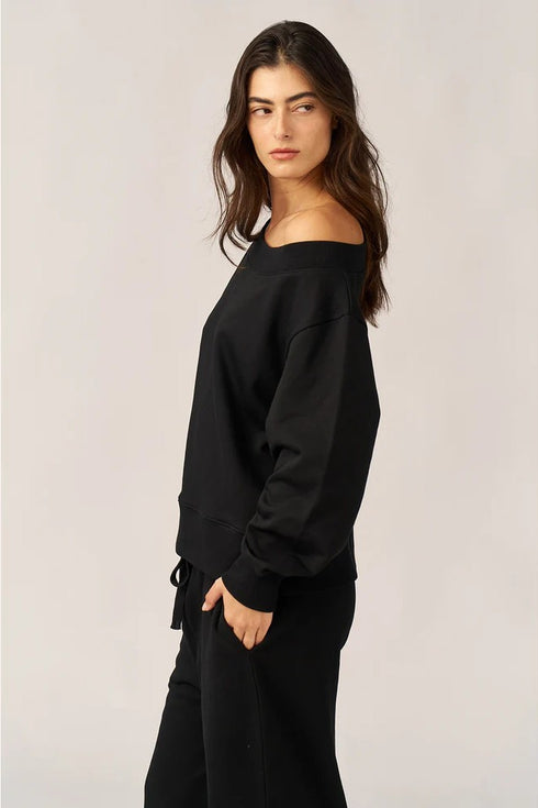 Gottex Beach Life Cozy Coast Airport Off the Shoulder Sweatshirt