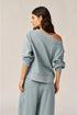 Gottex Beach Life Cozy Coast Airport Off the Shoulder Sweatshirt
