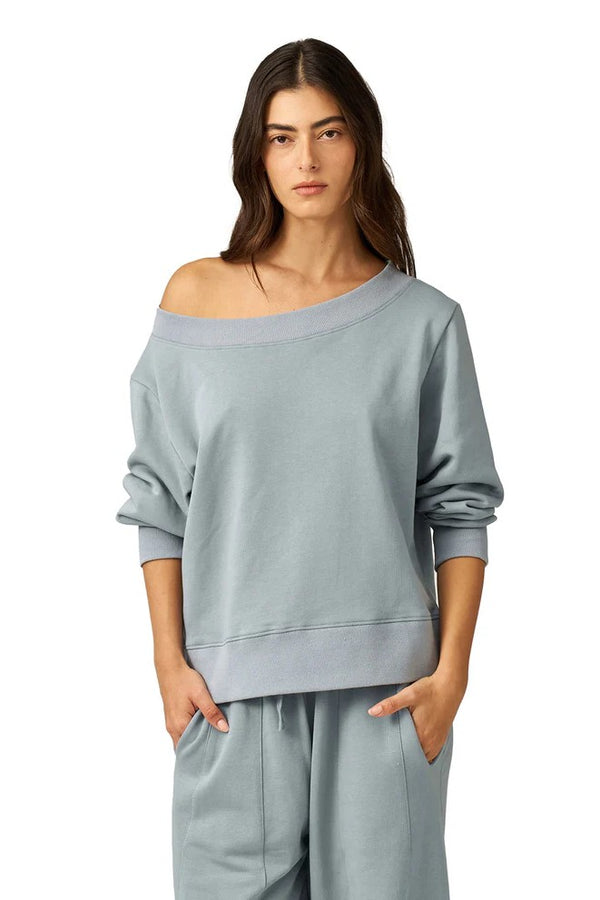 Gottex Beach Life Cozy Coast Airport Off the Shoulder Sweatshirt
