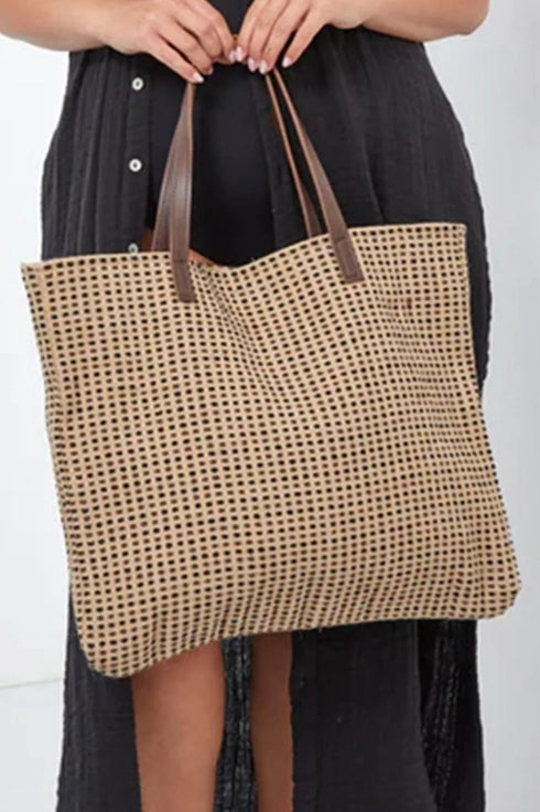 Gottex Accessories Jute And Vegan Leather Bag