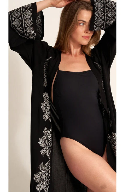 Gottex Beach Life Embroidered Robe Cover-Up