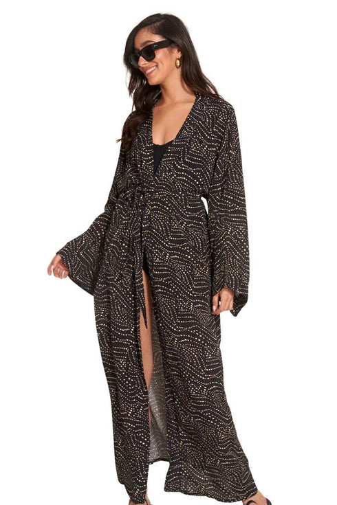 Gottex Beach Life Issey Maxi Cover Up Kimono