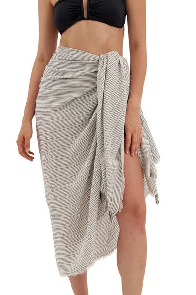Gottex Beach Life Ocean Sarong Wrap Skirt