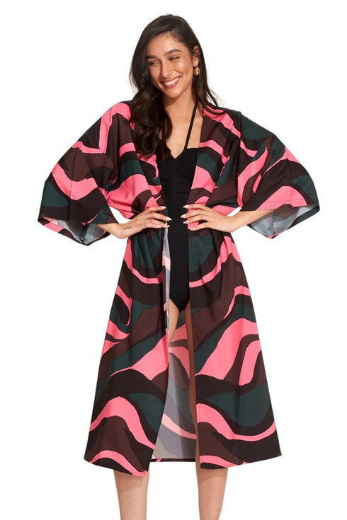 Gottex Beach Life Iris Midi Cover Up Kimono