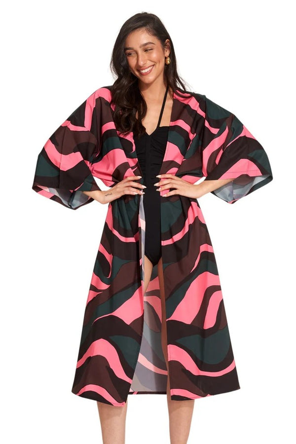 Gottex Beach Life Iris Midi Cover Up Kimono
