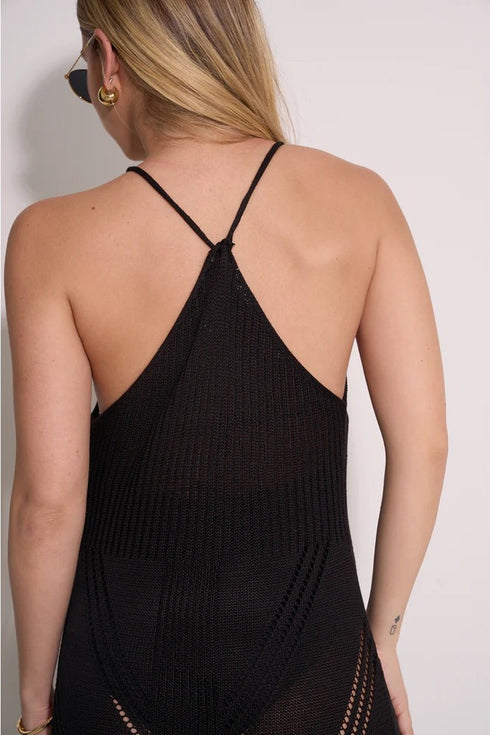 Gottex Beach Life Geometric Crochet Maxi Dress