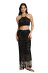 Gottex Beach Life Crochet Fringe Skirt and Crop Top Set