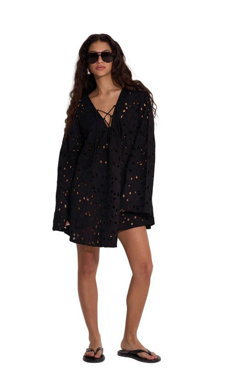Gottex Beach Life Coastal Lace Mini Dress