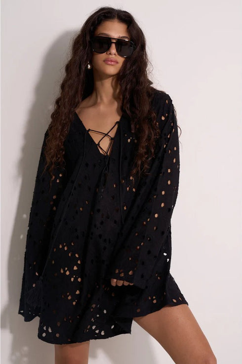 Gottex Beach Life Coastal Lace Mini Dress