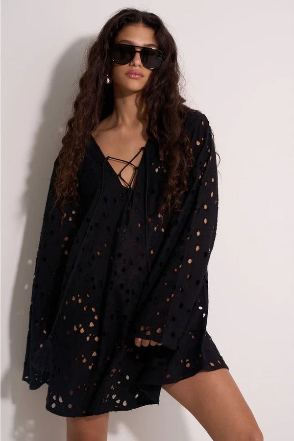 Gottex Beach Life Coastal Lace Mini Dress
