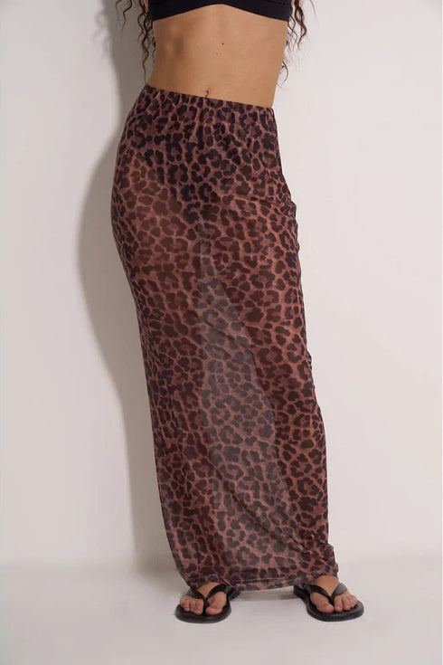 Gottex Beach Life Wild Mesh High Waist Skirt