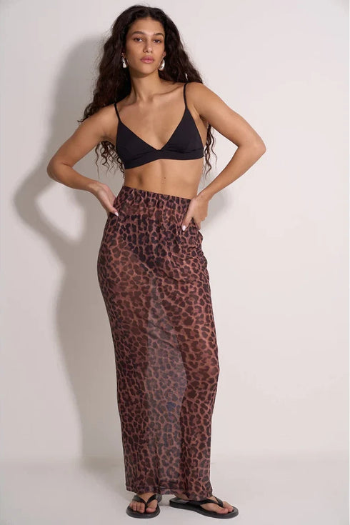 Gottex Beach Life Wild Mesh High Waist Skirt