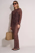 Gottex Beach Life Wild Mesh Long Sleeve Dress