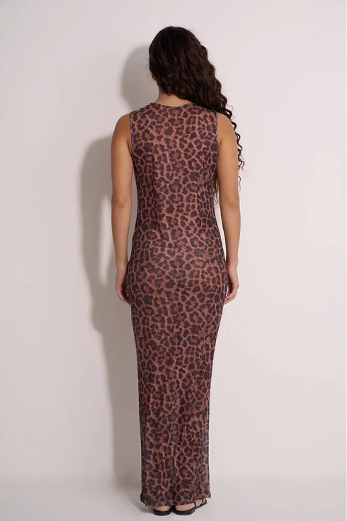 Gottex Beach Life Wild Mesh Sleeveless Dress