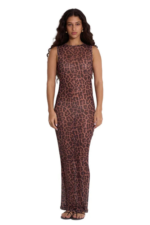Gottex Beach Life Wild Mesh Sleeveless Dress