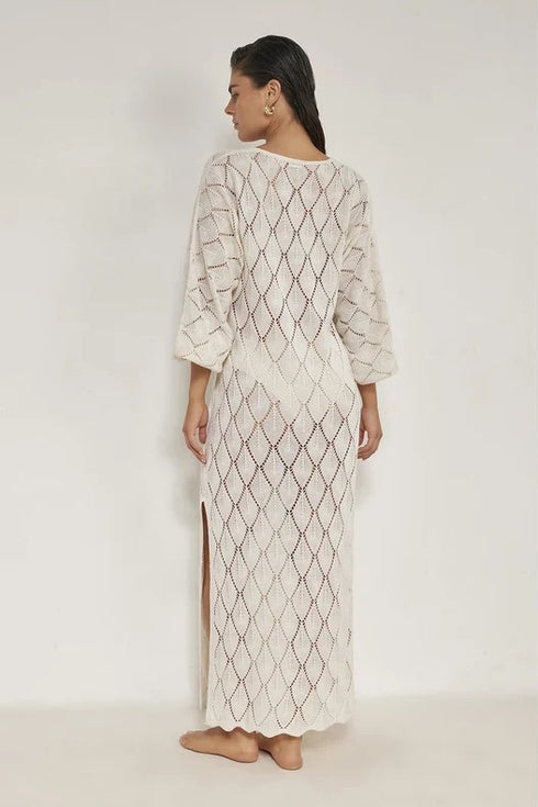 Gottex Beach Life Belinda V-Neck Crochet Dress