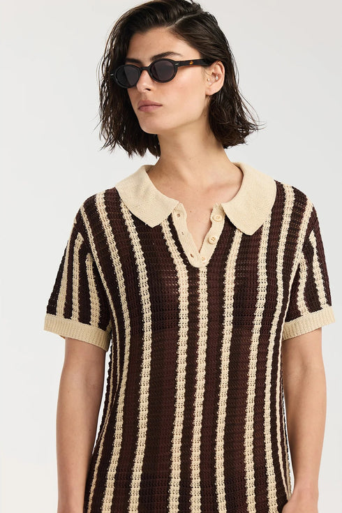 Gottex Beach Life Davi Crochet Collared Mini Dress