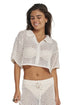 Gottex Beach Life Anna Two Crochet Collared Beach Top