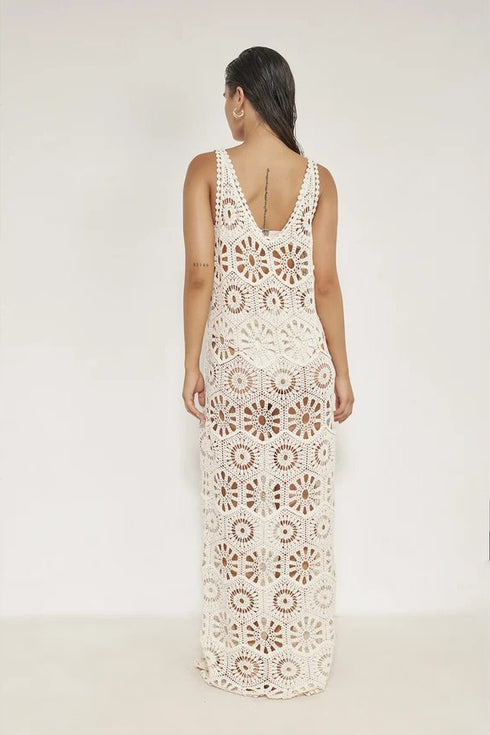 Gottex Beach Life Charlie Lace Scoop Neck Maxi Dress