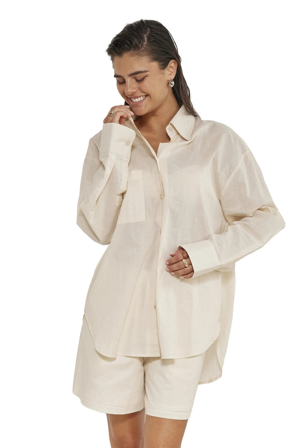 Gottex Beach Life Harper Oversized Button Down Top