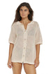 Gottex Beach Life Robbie Crochet Collared Beach Top