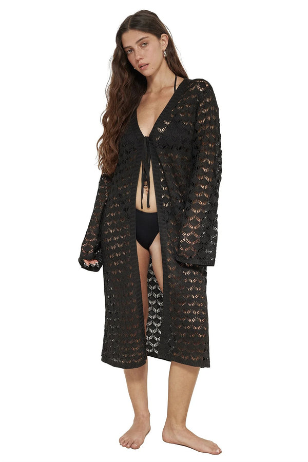 Gottex Beach Life Rama Crochet Front Tie Robe
