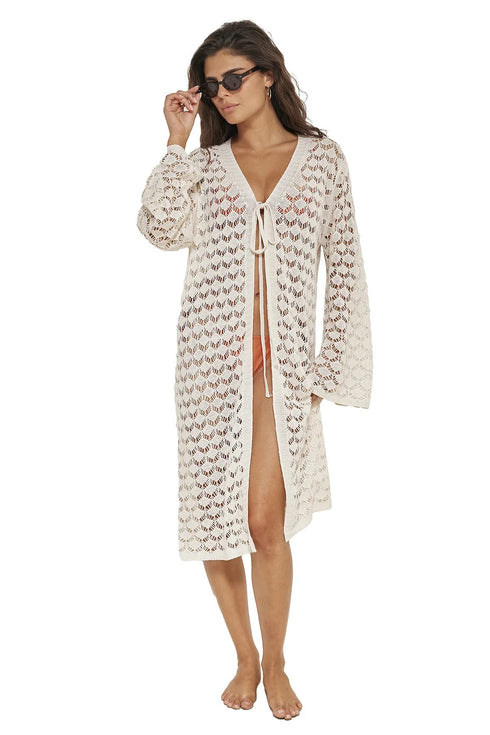 Gottex Beach Life Rama Crochet Front Tie Robe