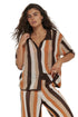 Gottex Beach Life Naomi Crochet Collared Button Down Shirt